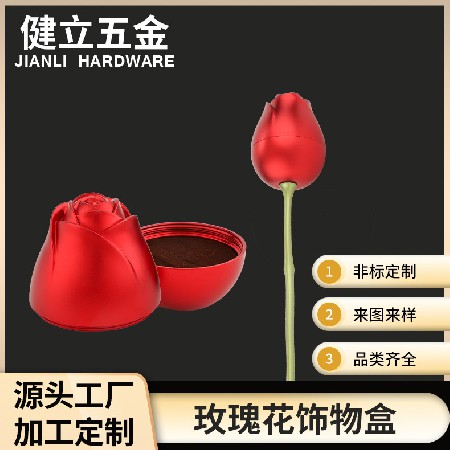 礼品假花装饰婚庆客厅摆件玫瑰花仿真花七夕永生玫瑰花节日饰物盒